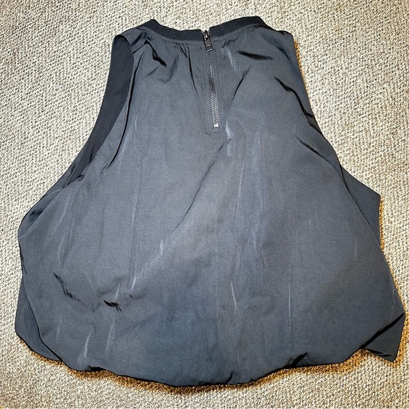 Black Zara Taffeta Balloon Puff Hem Sleeveless Top - Picture 6 of 7